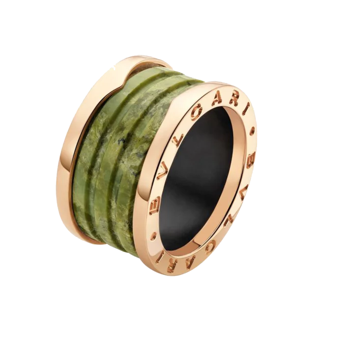 Bvlgari ring B01 marble green jewellery by Bvlgari Zegg